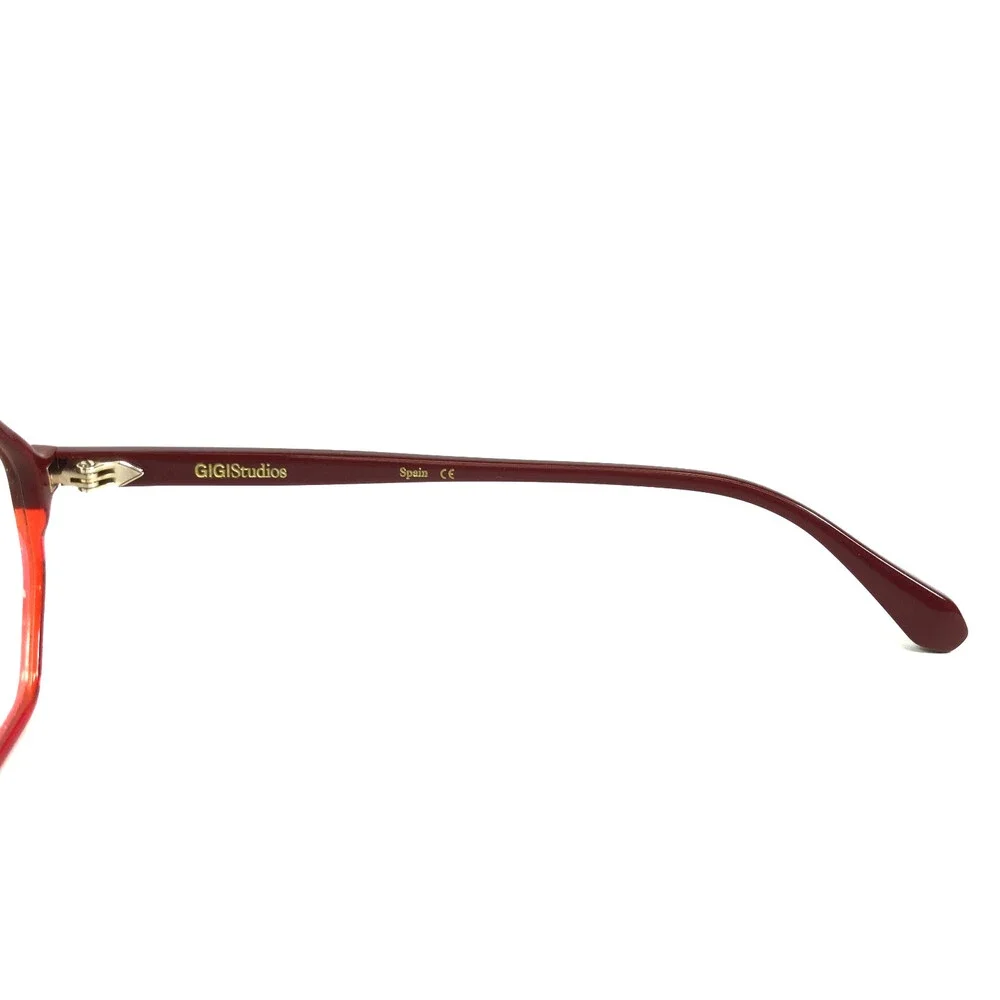Gigi Studios Eyeglasses Frames ZOE 6603/0 Red Heptagonal Full Rim 50-15-135